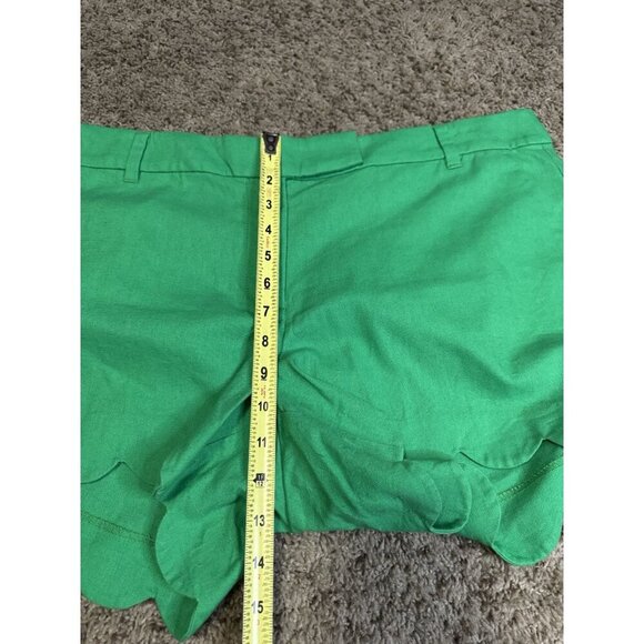 JCREW Green Black Linen Blend Scallop Hem Shorts Lot Of 3 Casual Preppy 16 READ - Picture 11 of 12